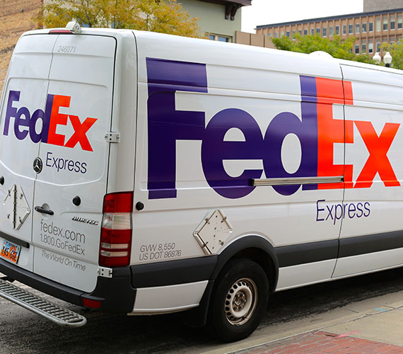 Vehicle wraps for FedEx in Huntsville, AL