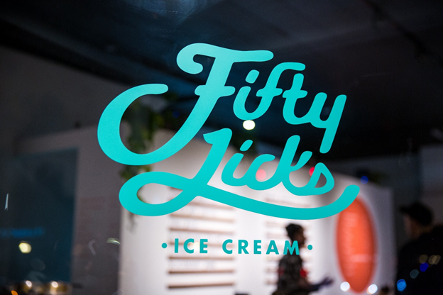 Fifty Licks Door Sign In Concord - Sign Source Solution
