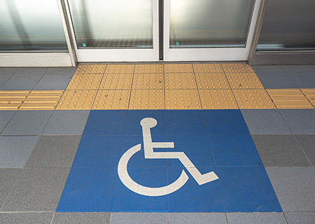 Wheelchair ADA Floor Sign